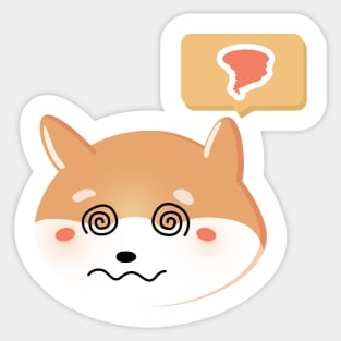 Gather your thoughts, Akita Sticker